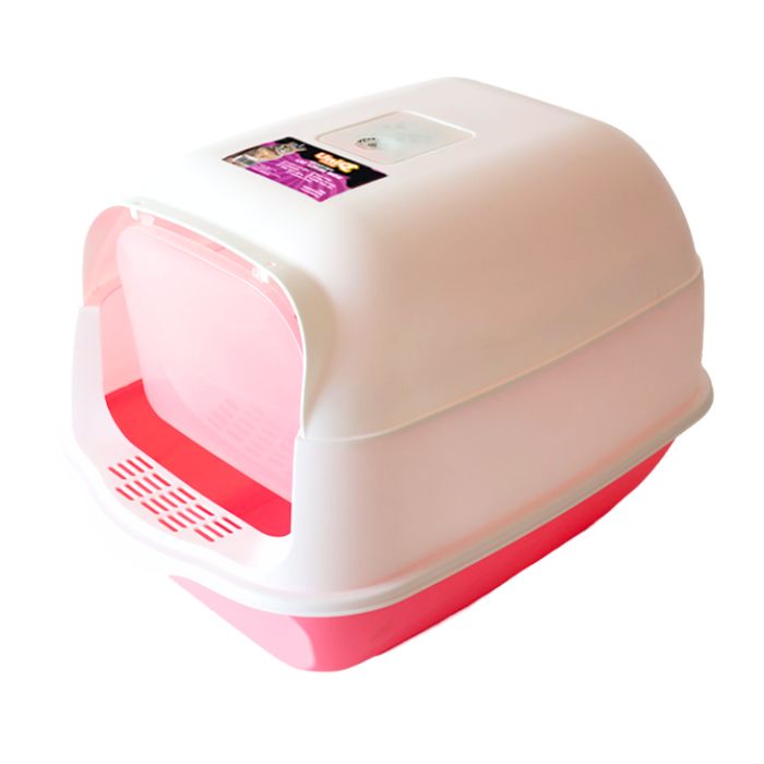 uniq pets zaprto maČje straniŠČe kittycabin comfort z lopatko, roza – 50 × 35 × 33 cm uniq pets zaprto maČje straniŠČe kittycabin comfort z lopatko, roza – 50 × 35 × 33 cm