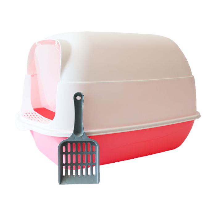 uniq pets zaprto maČje straniŠČe kittycabin comfort z lopatko, roza – 50 × 35 × 33 cm uniq pets zaprto maČje straniŠČe kittycabin comfort z lopatko, roza – 50 × 35 × 33 cm