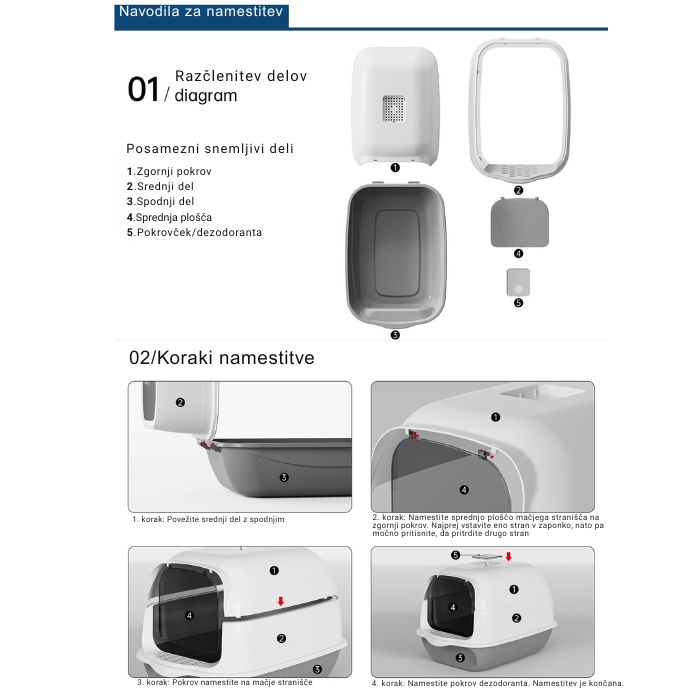 uniq pets zaprto maČje straniŠČe kittycabin comfort z lopatko, roza – 50 × 35 × 33 cm uniq pets zaprto maČje straniŠČe kittycabin comfort z lopatko, roza – 50 × 35 × 33 cm