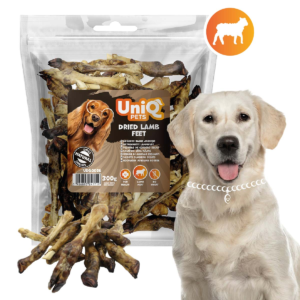 uniq pets naravni pasji priboljški – sušena jagnječja parklja 300 g